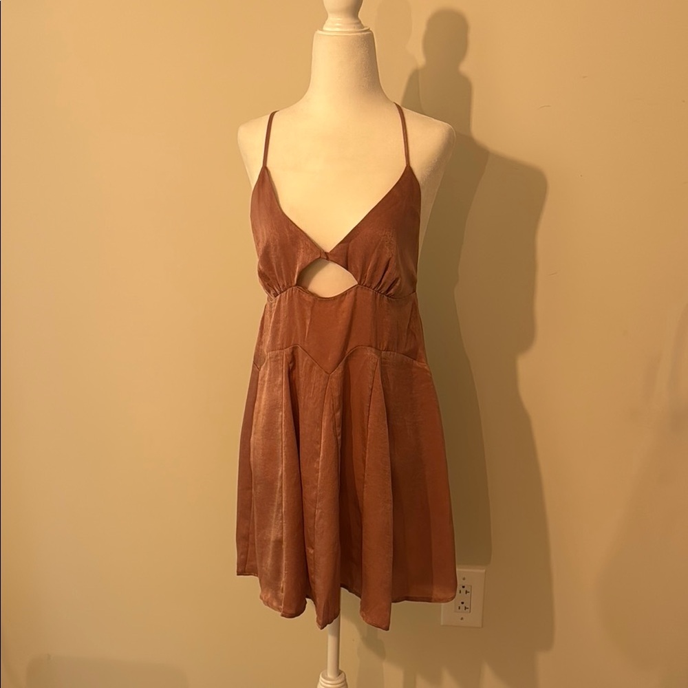 Free People Brown Backless Dress